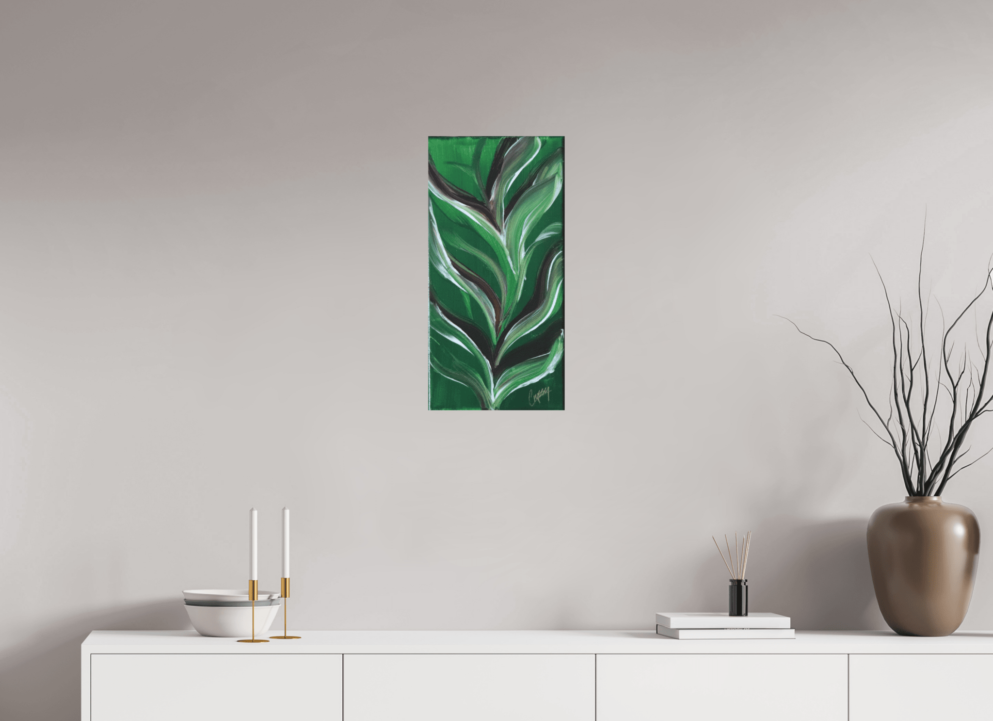 Small Botanical Bloom - Acrylic Botanical Painting - The Living Abstract