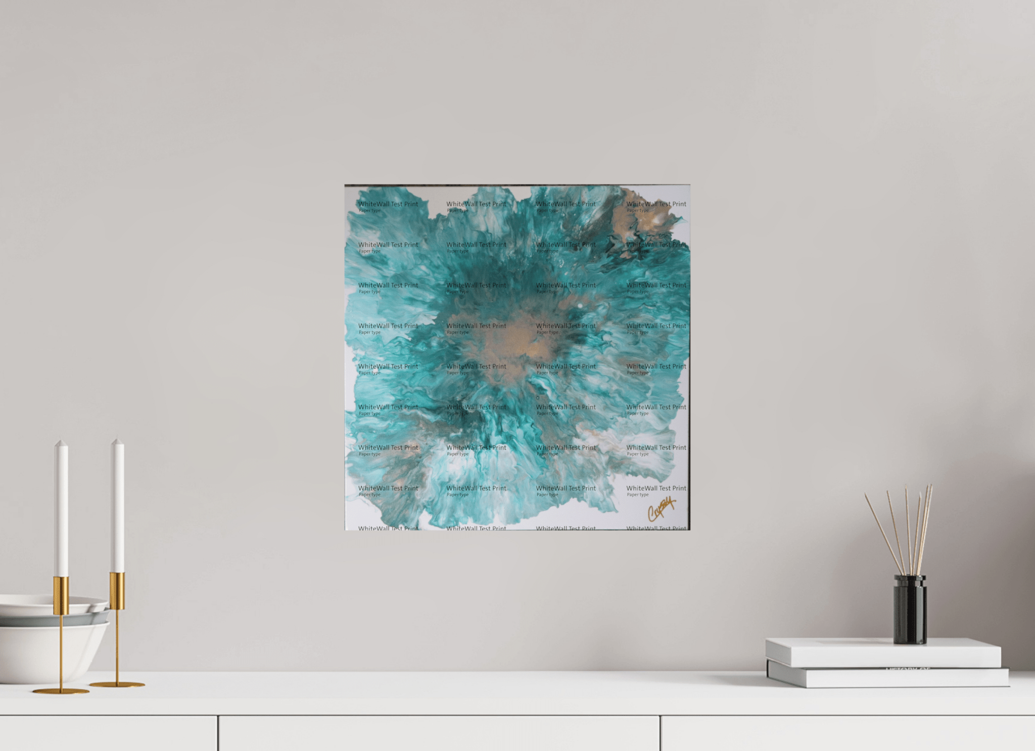 Blue Paisley Dutch Pour - Original Acrylic Dutch Pour Painting - The Living Abstract