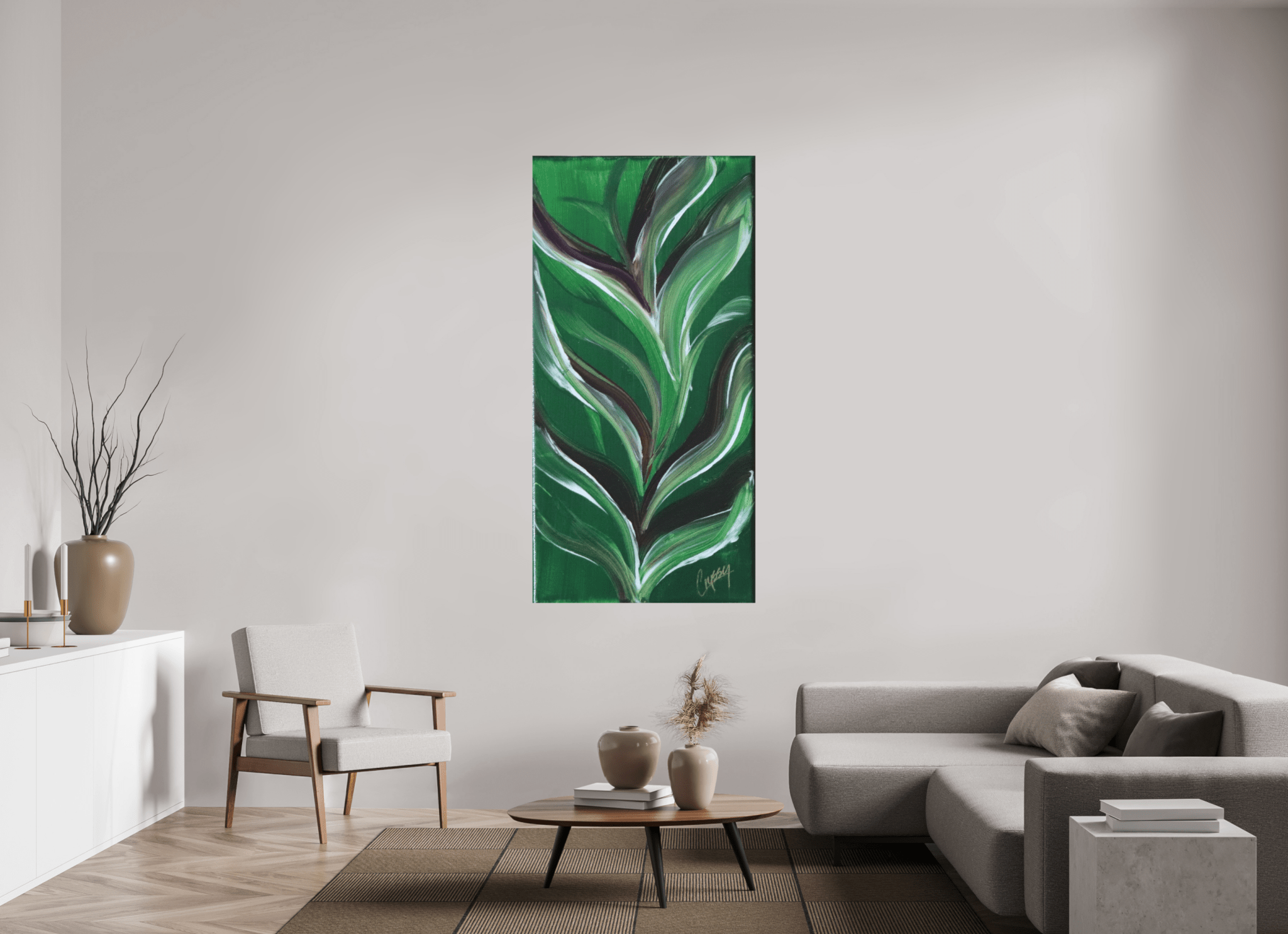 Small Botanical Bloom - Acrylic Botanical Painting - The Living Abstract