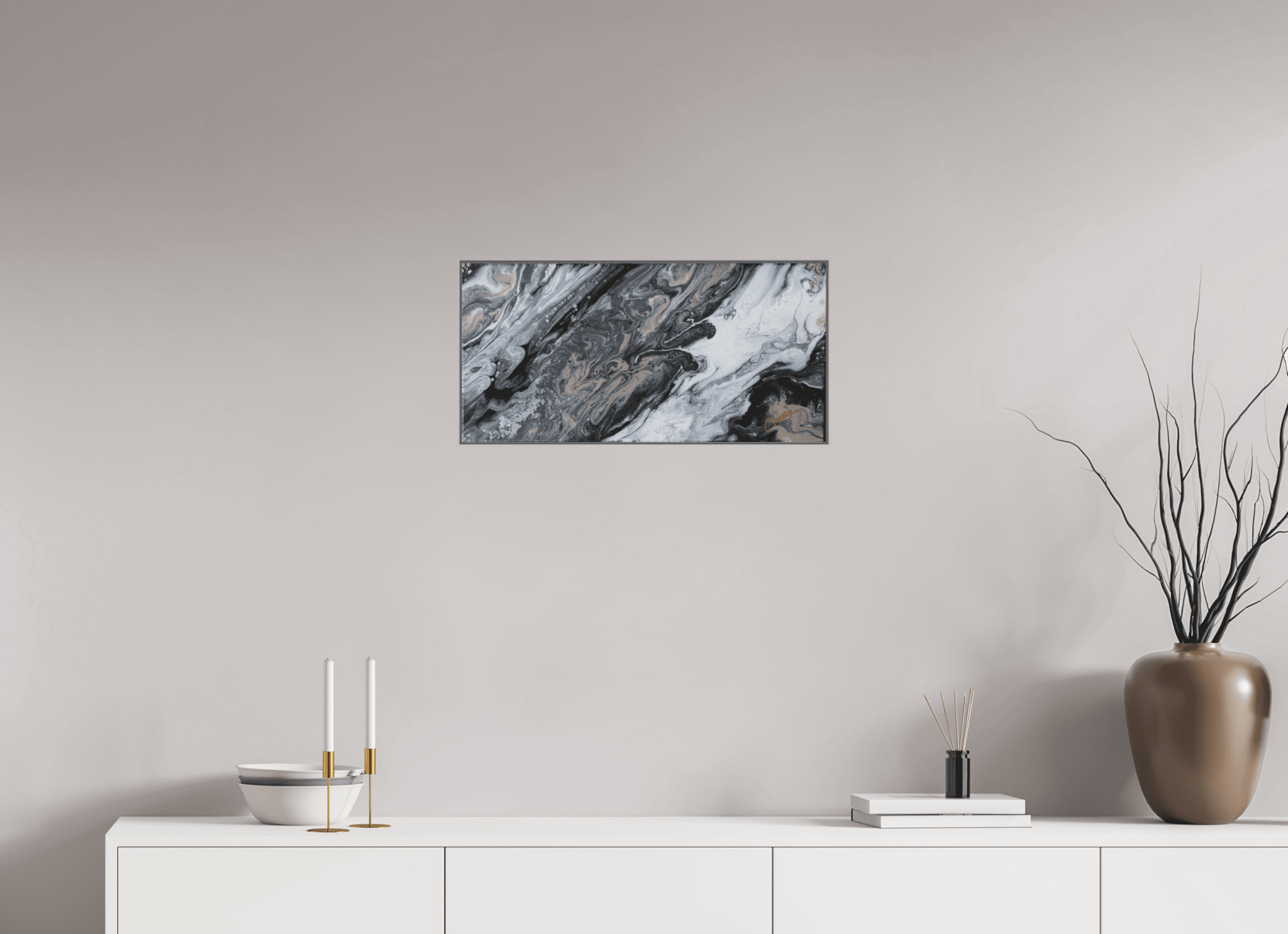 Black Sands - Original Tilt Pour - The Living Abstract