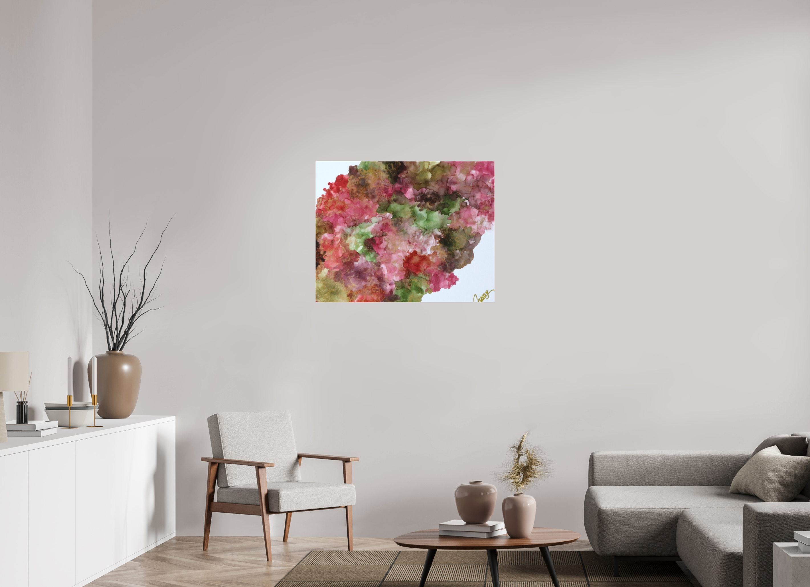 35.6 x 28″, *1.25" Matte Canvas No Frame Floral Density