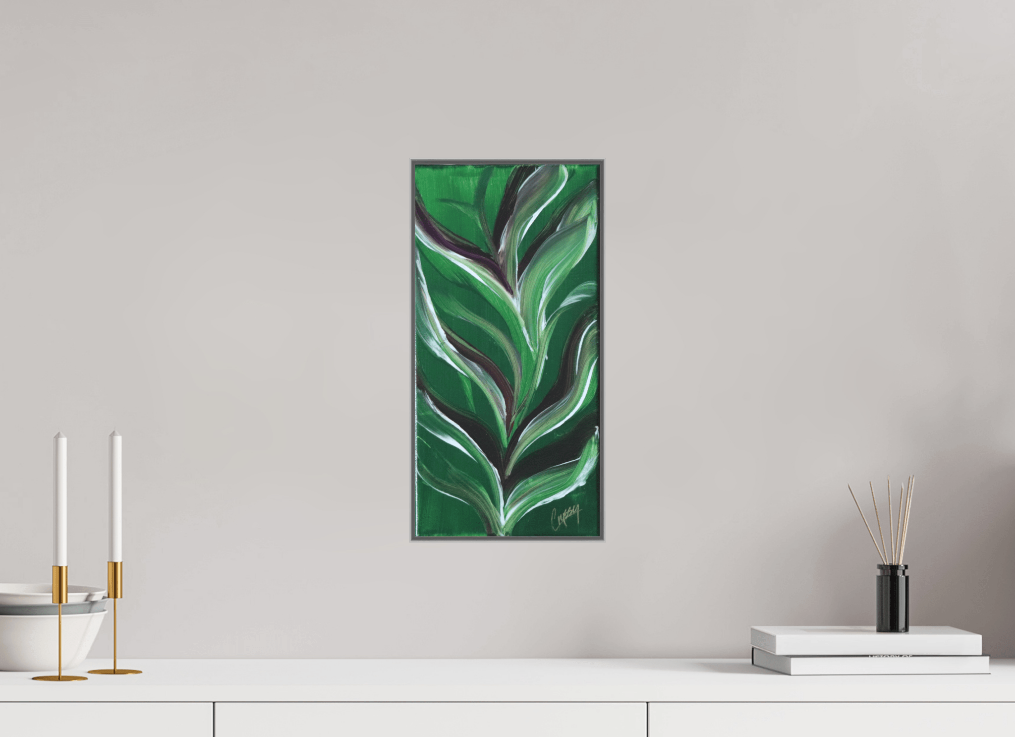 Small Botanical Bloom - Acrylic Botanical Painting - The Living Abstract