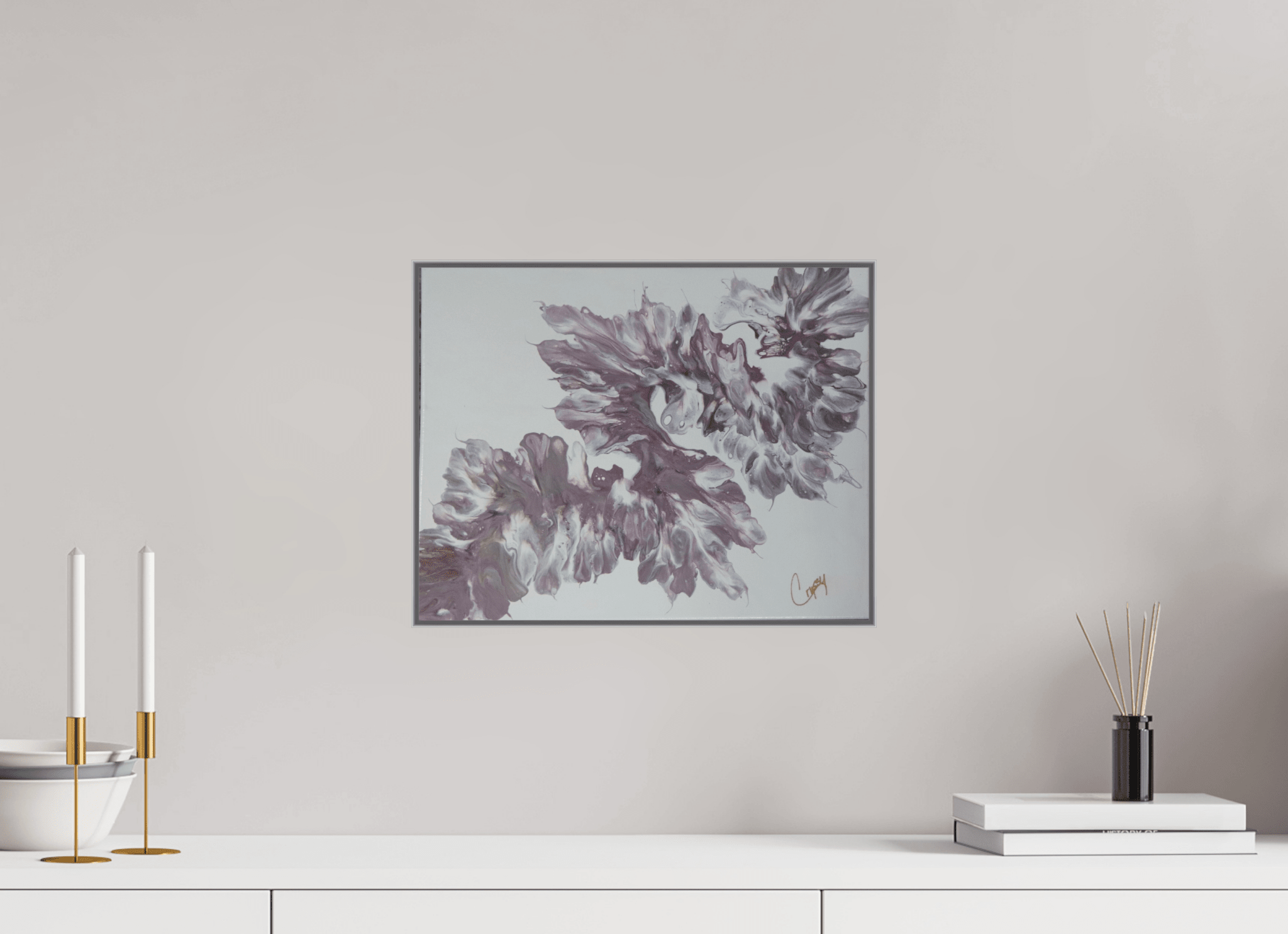 Pink Dragon - Original Dutch Pour Painting - The Living Abstract