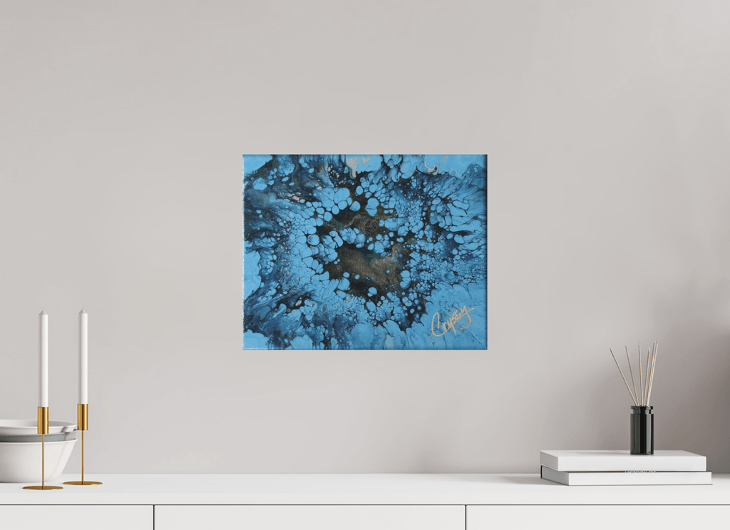 Small Peacock Pour - Original Acrylic Art - The Living Abstract