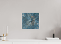 Teal Flux - Original Tilt Pour Painting - The Living Abstract
