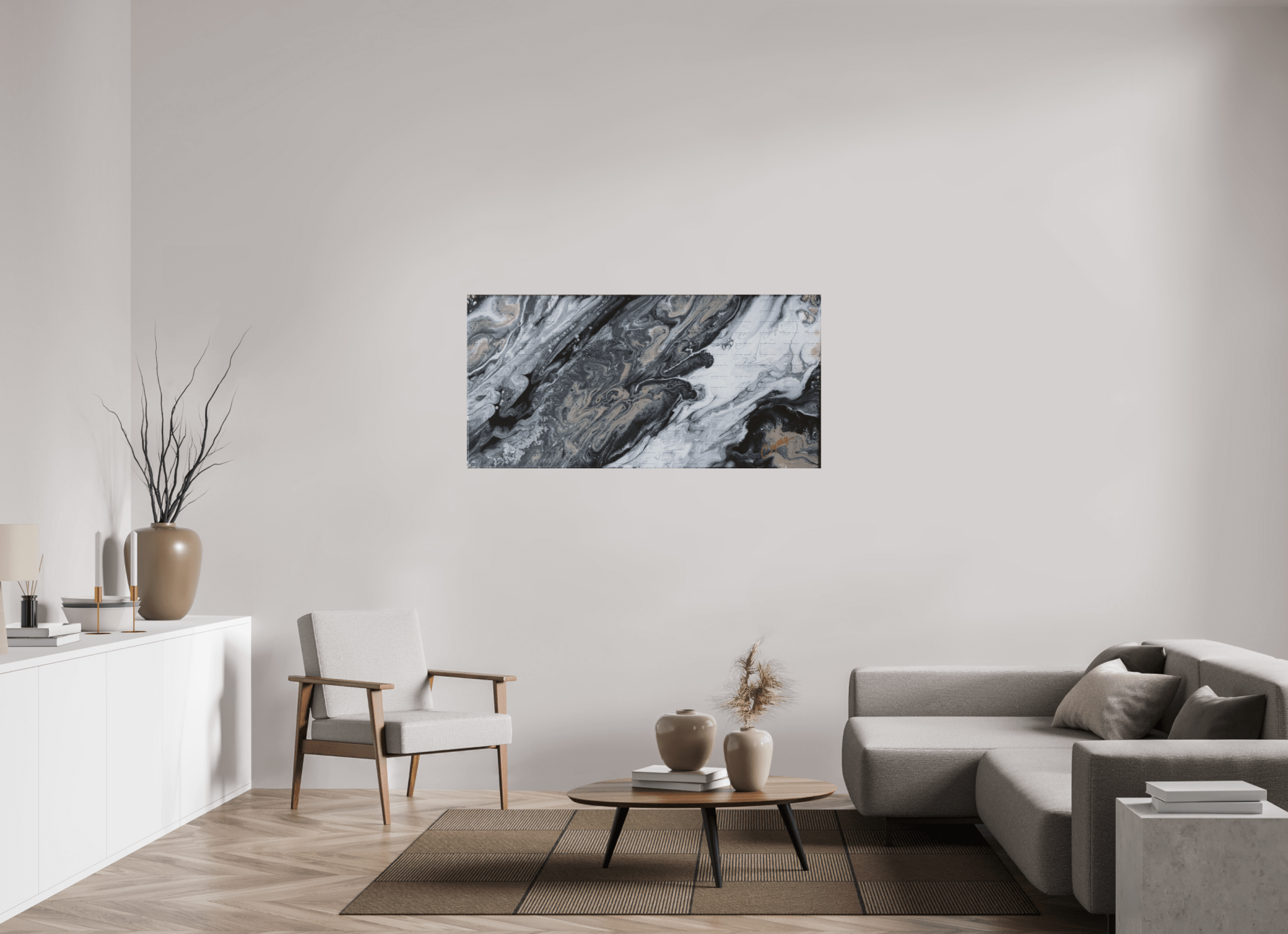 Black Sands - Original Tilt Pour - The Living Abstract