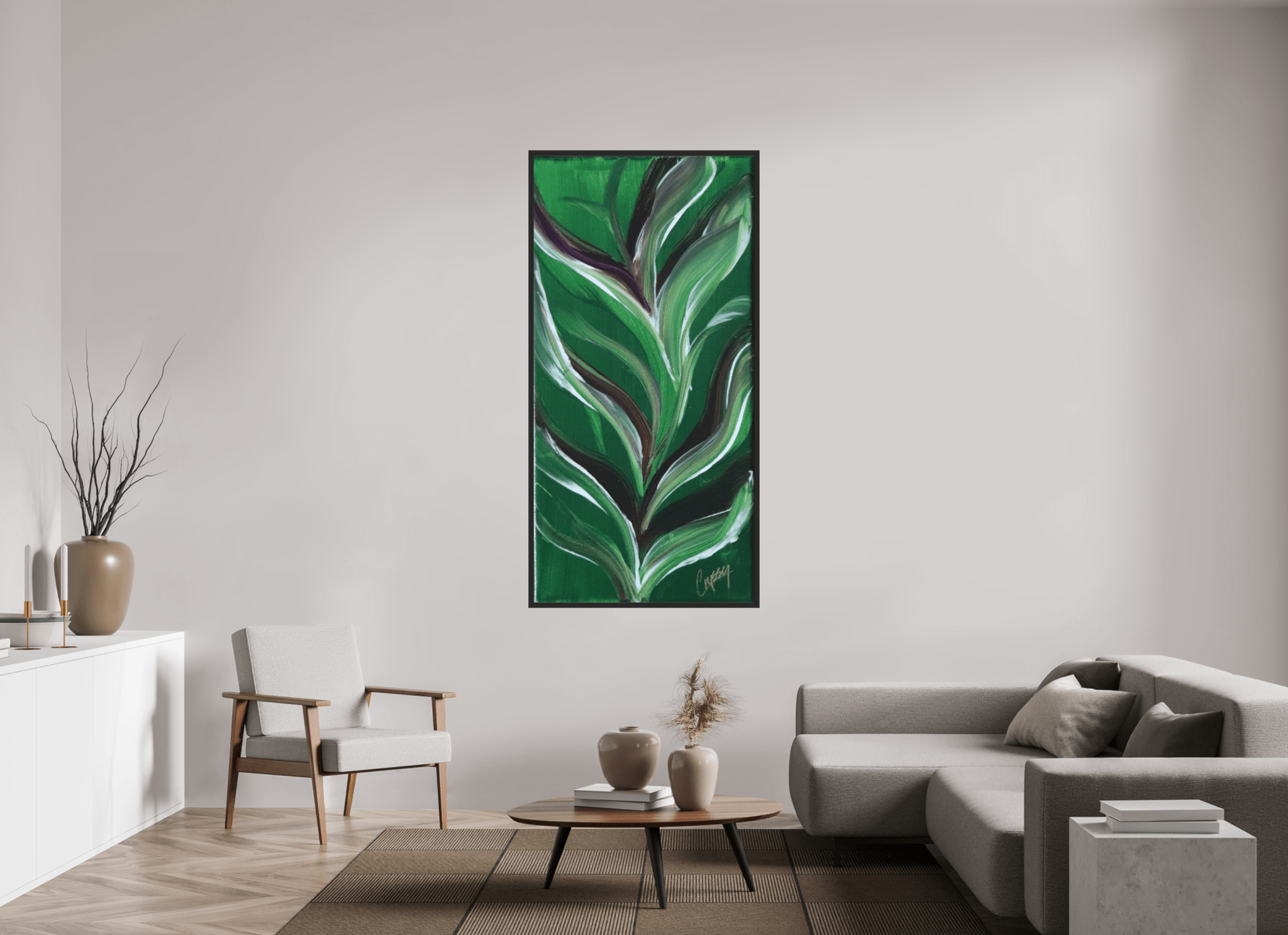 Small Botanical Bloom - Acrylic Botanical Painting - The Living Abstract