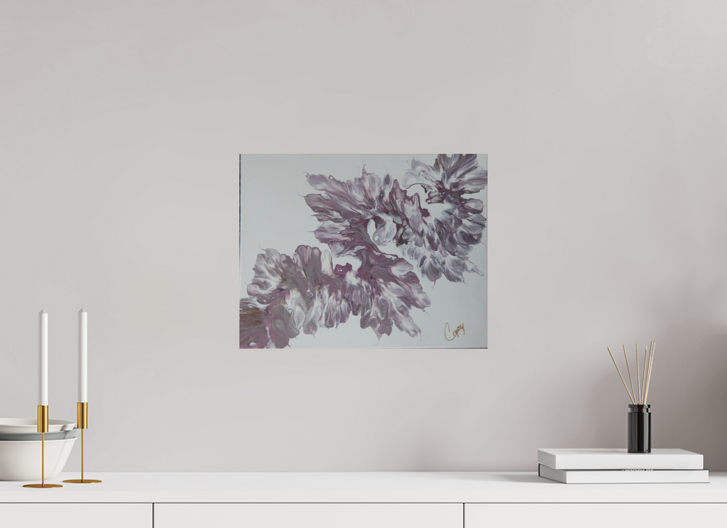 15.3 x 12″, *Photo Print on Fuji Silk Paper No Frame Pink Dragon - Original Dutch Pour Painting
