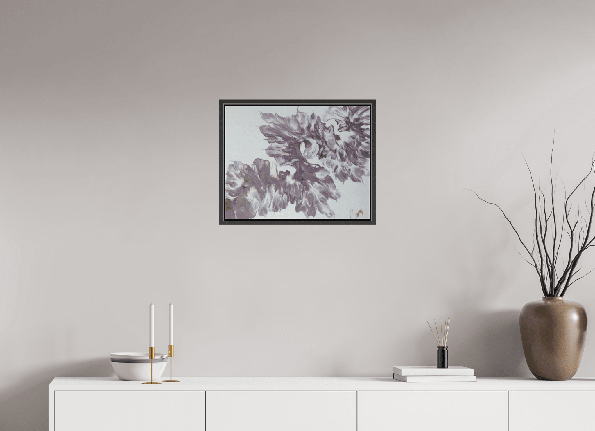 Pink Dragon - Original Dutch Pour Painting - The Living Abstract