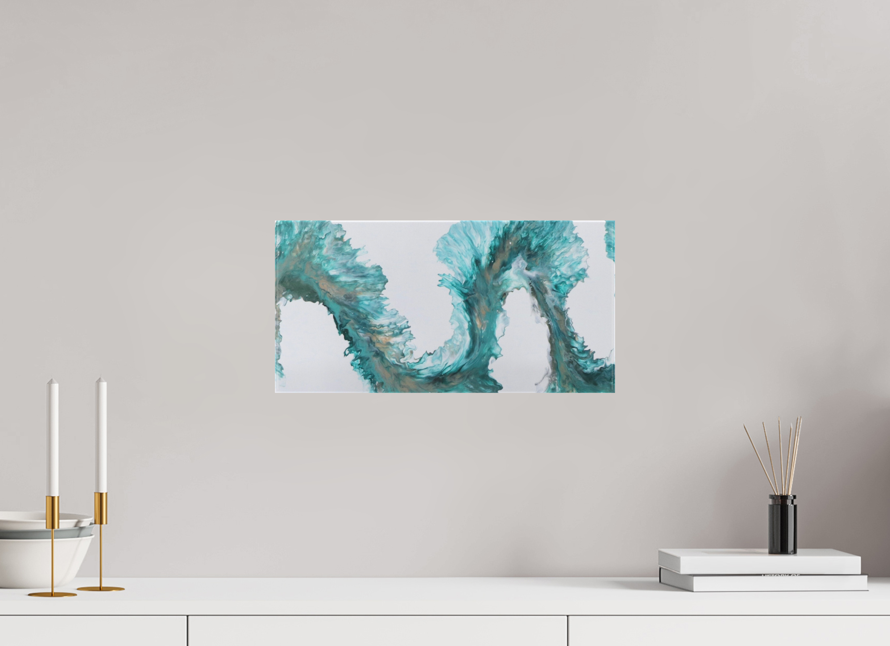 16.1 x 8″, *1.25" Matte Canvas No Frame Tidal Reviere