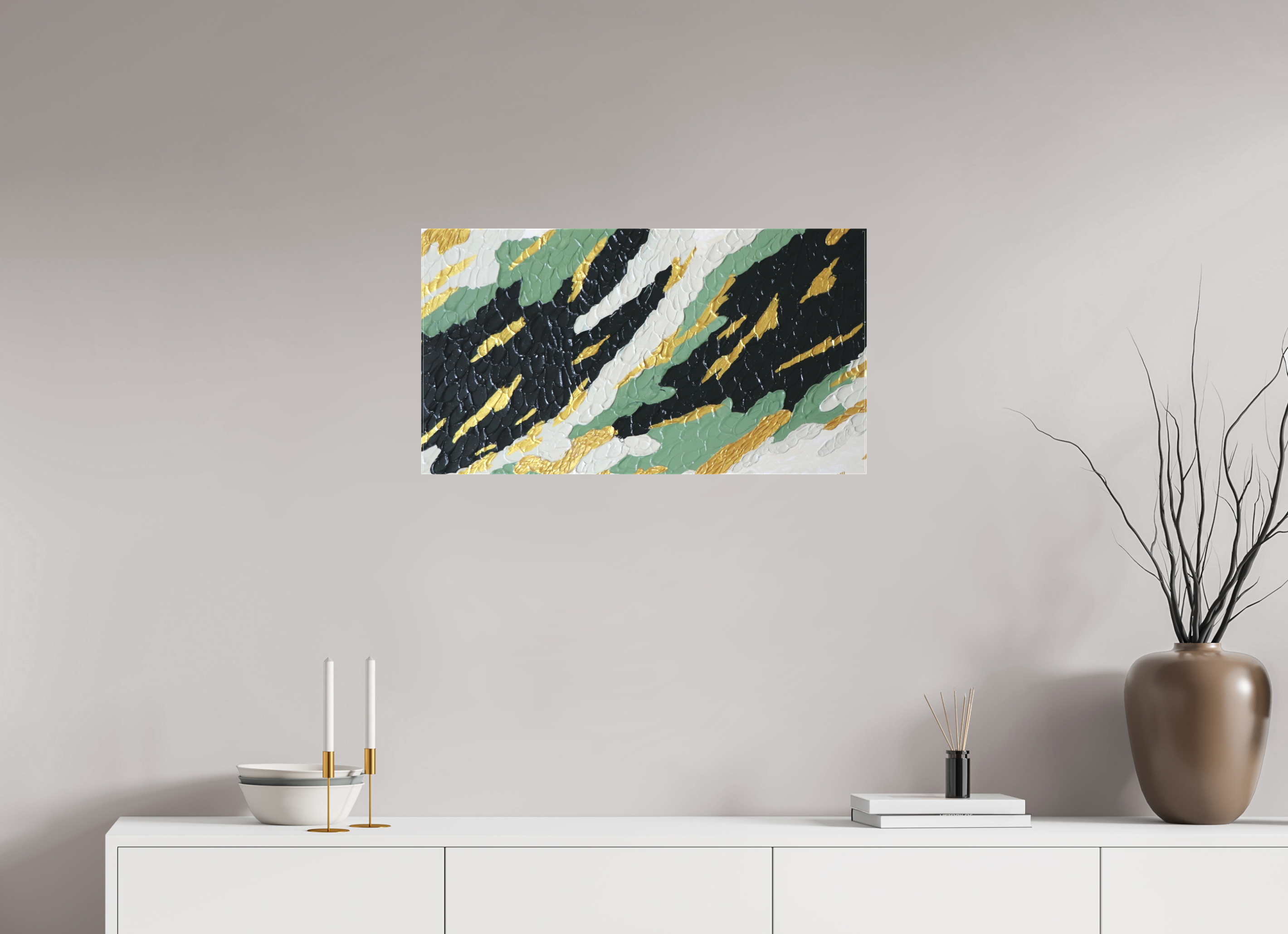 29.3 x 16″, *1.25" Matte Canvas No Frame Gilded Forest - Textured Acrylic Art