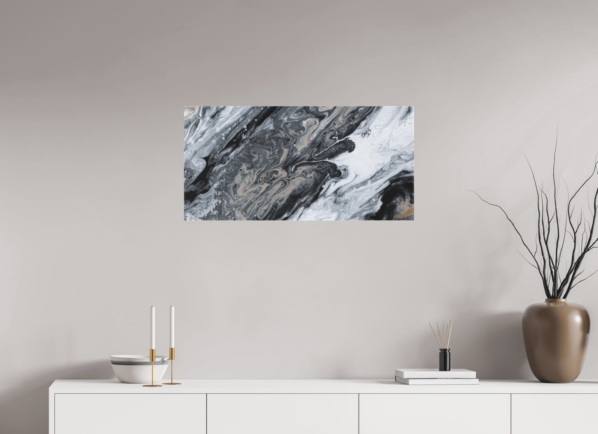 Black Sands - Original Tilt Pour - The Living Abstract