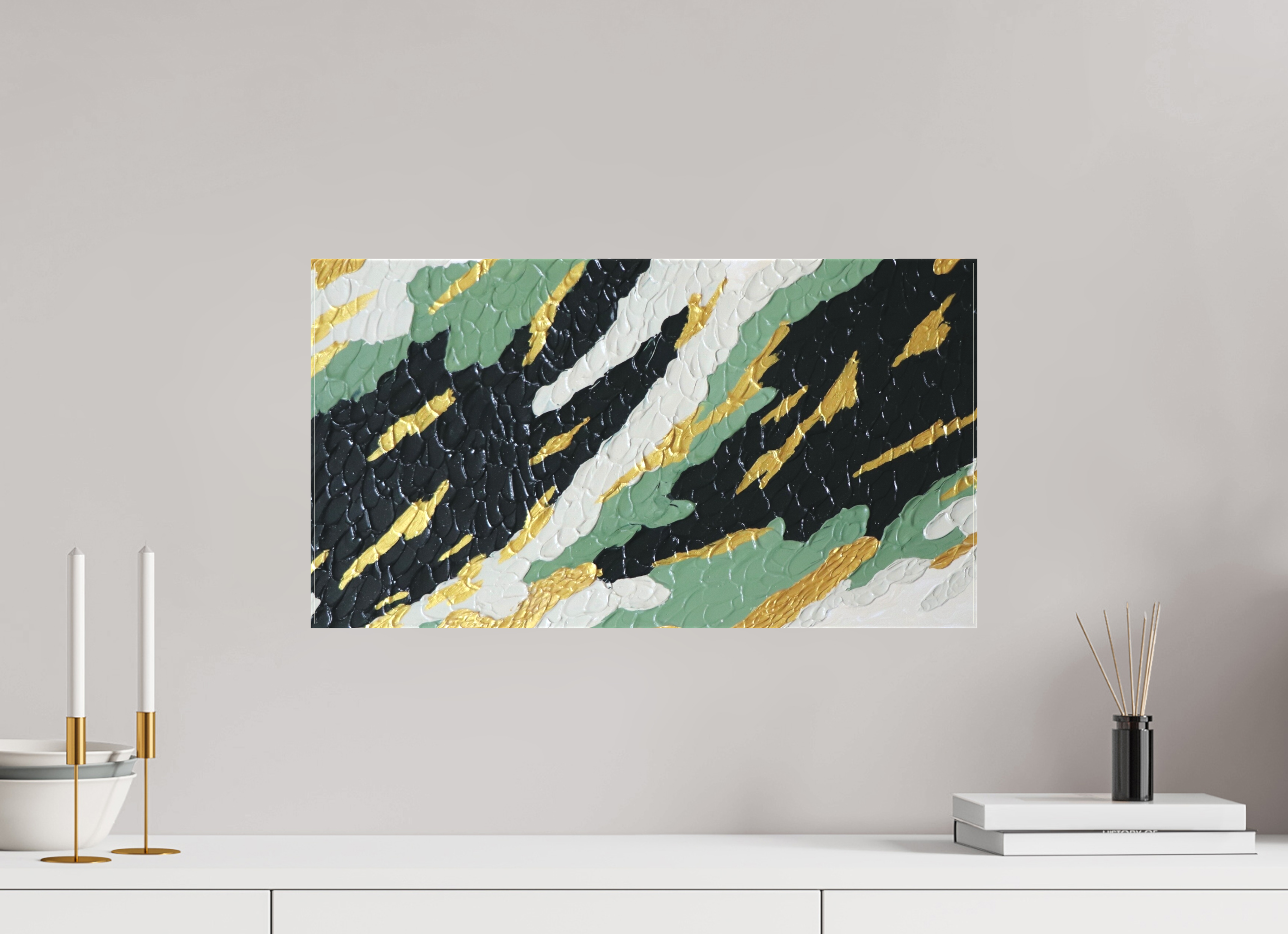 21.9 x 12″, *1.25" Matte Canvas No Frame Gilded Forest - Textured Acrylic Art