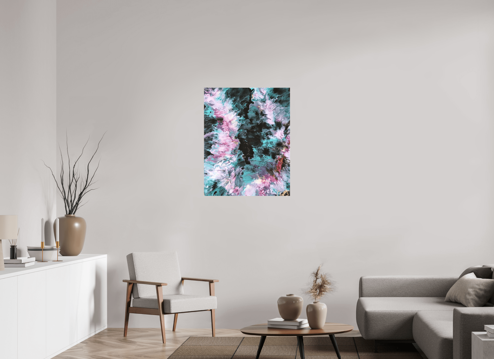 Hawaiian Lei - Original Tropical Acrylic Painting - The Living Abstract