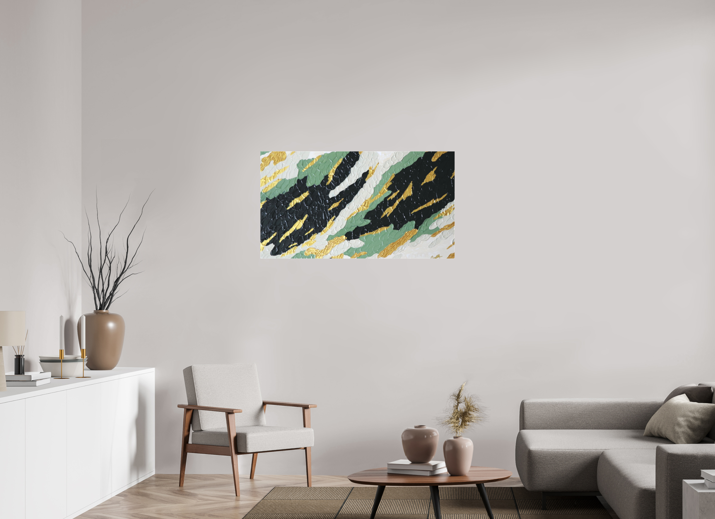 43.9 x 24″, *1.25" Matte Canvas No Frame Gilded Forest - Textured Acrylic Art