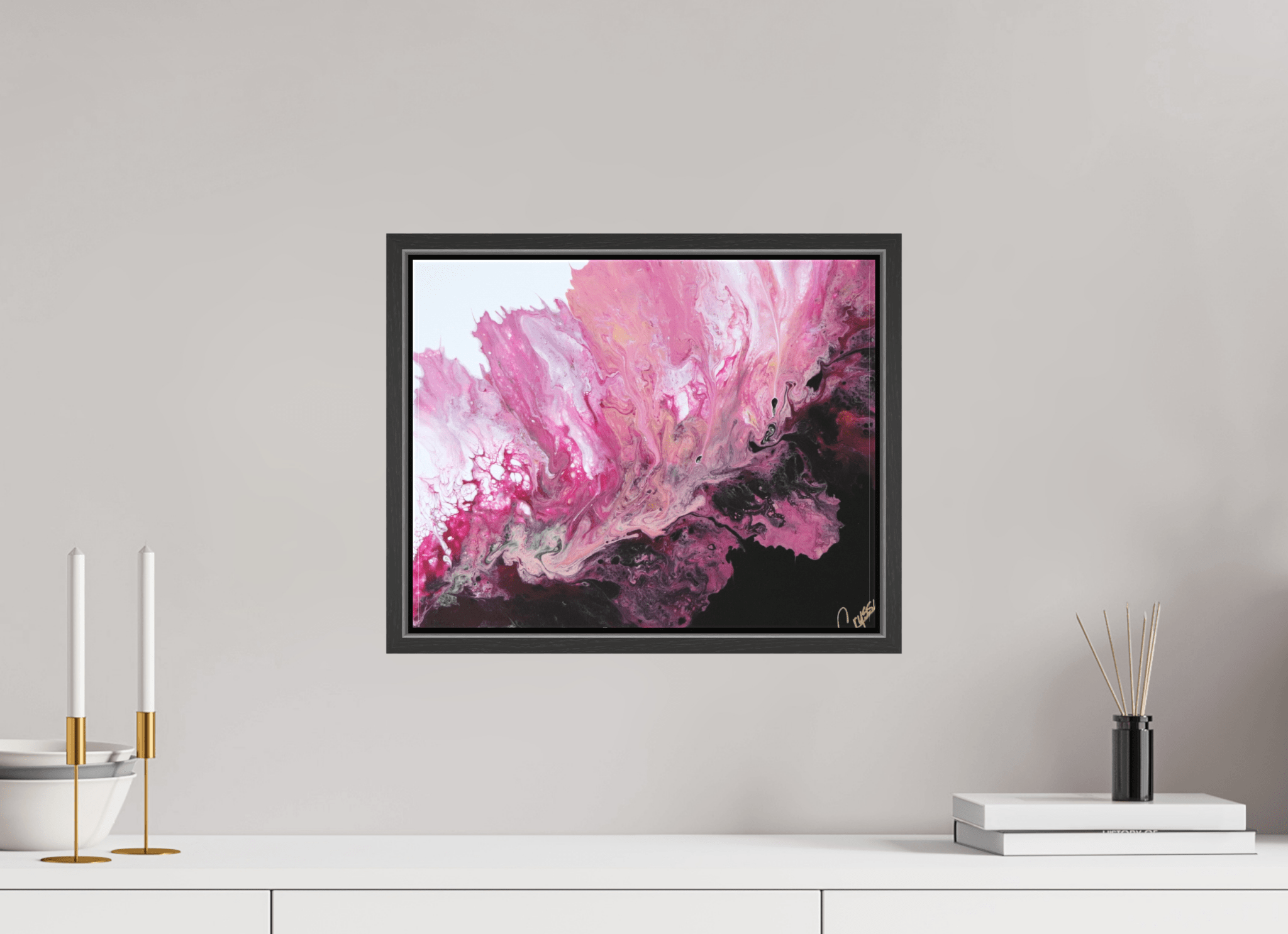 Pink Magma - Original Dutch Pour - The Living Abstract