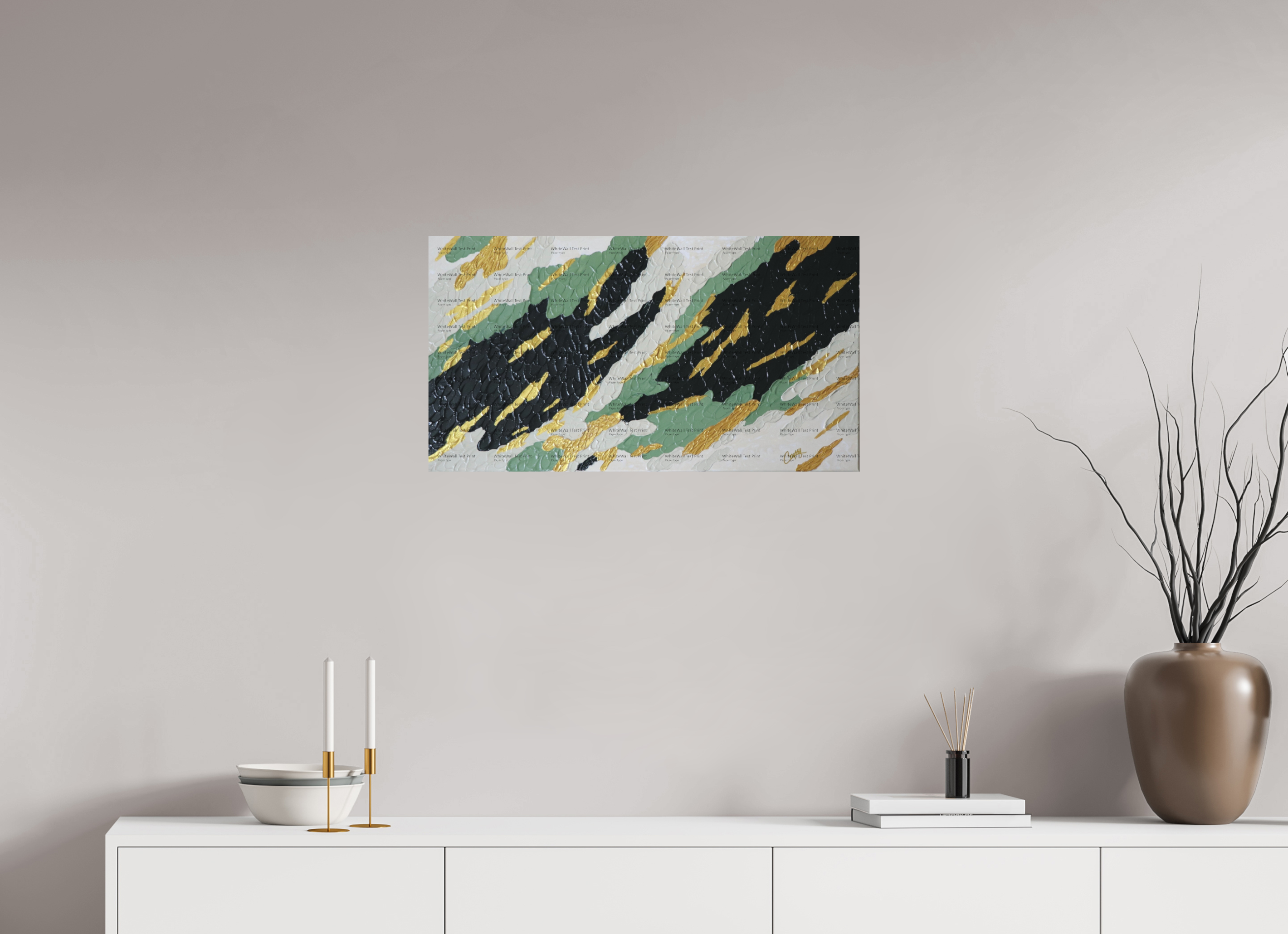 29.3 x 16″, *SAMPLE Photo Print on Fuji Silk Paper no frame Gilded Forest - Textured Acrylic Art